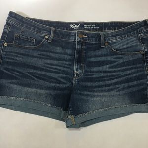 Target Mossimo Denim Mid-Rise Midi Shorts -Size 16